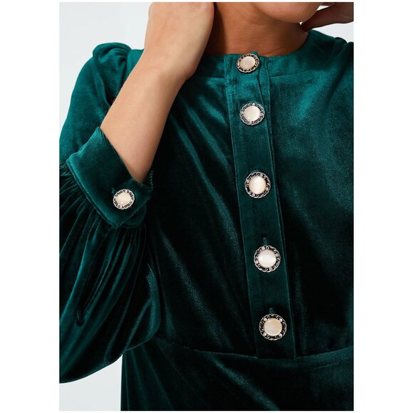 NWT Tuckernuck Velvet Arabella Dress in emerald green size XXL holiday midi - Picture 3 of 8